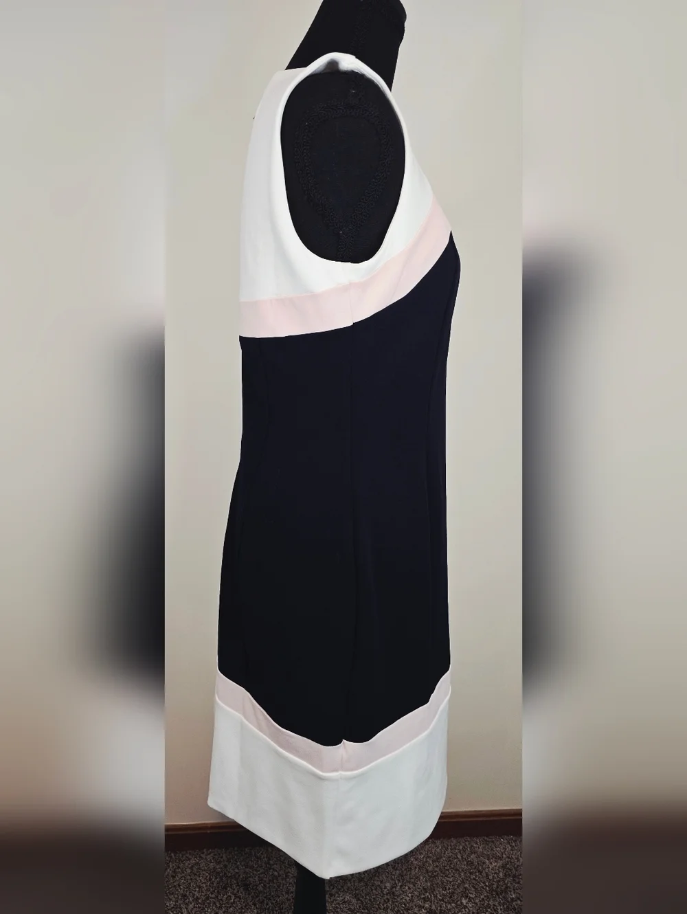 Tommy Hilfiger Colorblock Sheath Dress Sleeveless Pink White Navy NWT Preppy - Picture 7 of 10